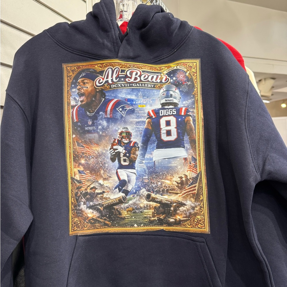 Men's Stefon Diggs large Navy Graphic Hoodie